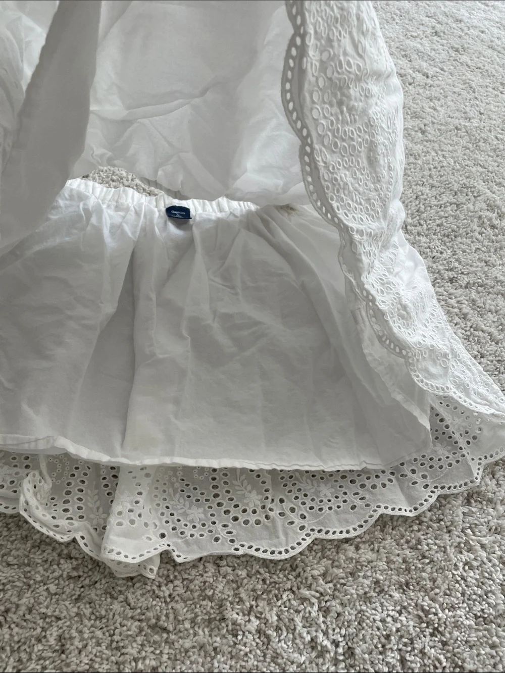 GAP White Eyelet Circle Skirt